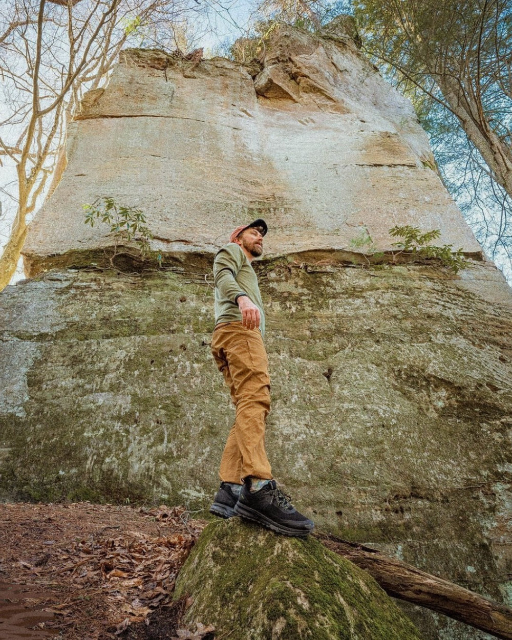 Man wearing KURU Footwear ATOM Trail