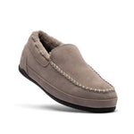 Angled view of the KURU LOFT 2 Men's Slipper in Greige-Jet Black.