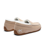Rear angled view of the KURU LOFT 2 Women's Slipper in Sand-Toffee Brown.