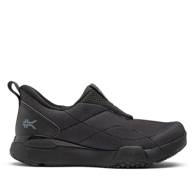 KURU QUANTUM 2 Slip-On Men's Fitness Sneaker in Jet Black-Lead Gray.