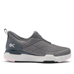 KURU QUANTUM 2 Slip-On Women's Fitness Sneaker in Lead Gray-Pink Sorbet.