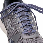 Close-up of the upper on the KURU QUANTUM 2 WIDE Women's Fitness Sneaker in Pewter Night Sky.