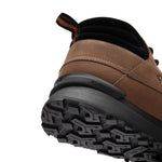 Close-up of the KURUSOLE heel technology on the KURU QUEST 2 Men's Hiking Boot in Walnut Brown-Jet Black.