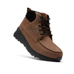 Angled view of the KURU QUEST 2 Men's Hiking Boot in Walnut Brown-Jet Black.