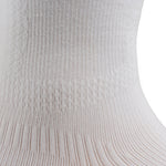 Close-up of the ribbed knit fabric on the KURU SPARC 2.0 Unisex Crew Sock in Gray.
