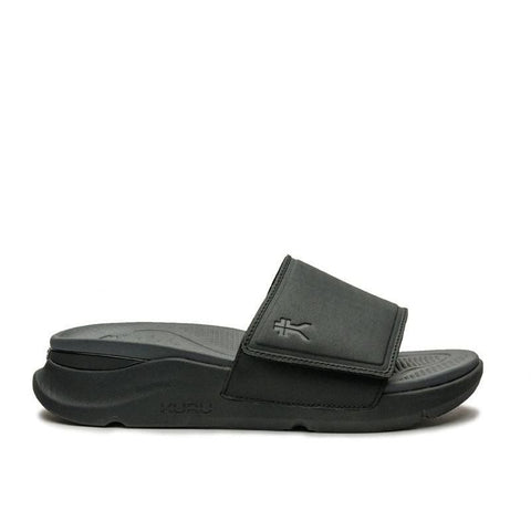 KURU KURUCLOUD Mens Slide Sandals Black Charcoal Orthopedic Comfort‎ Size 10 Kuru Womens Quantum 2.0 Jet Black Slate Gray Orthopedic  main image 4
