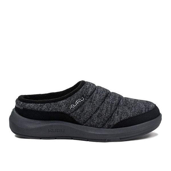 KURU DRAFT 2 Women's Slipper in Charcoal Gray-Jet Black.