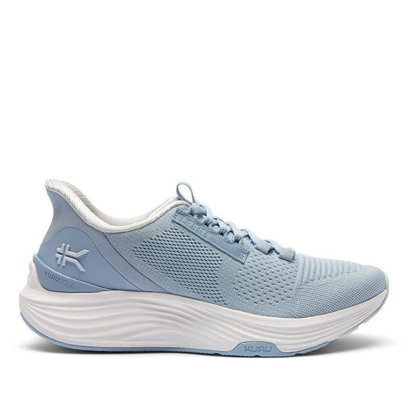 KURU ATOM 2 WIDE Women's Sneaker in Mist Blue-Bright White.