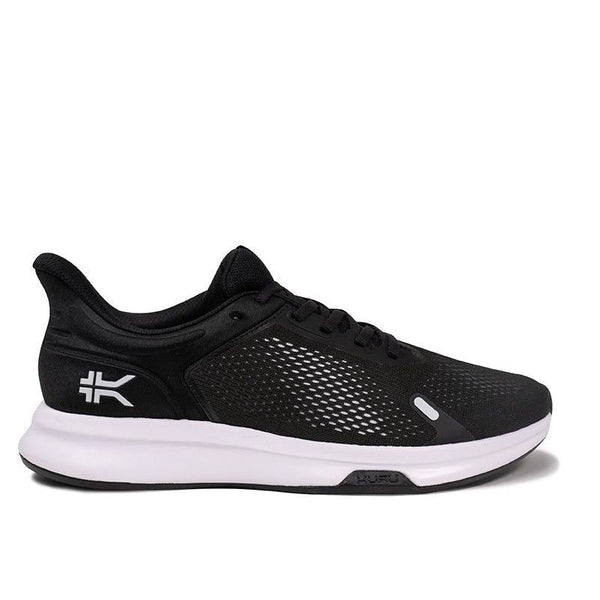 KURU ATOM Fusion Men's Sneaker in Jet Black-Bright White.
