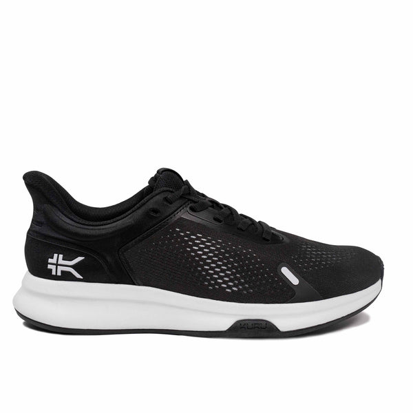 KURU ATOM Fusion Women's Sneaker in Jet Black-Bright White.