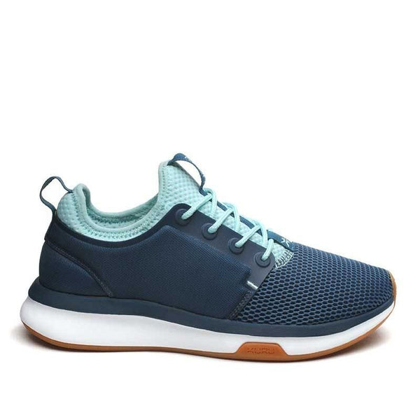 KURU ATOM WIDE Women's Sneaker in Tidal Wave-White-Oasis Blue.