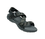Toe touch view on KURU Footwear CURRENT Men's Sandal in JetBlack-SlateGray