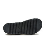 Detail of the sole pattern on the KURU Footwear GLIDE Women's Sandal in JetBlack-Sand