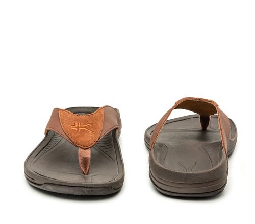 Front and back view on KURU Footwear KALA Women's Sandal in CloveBrown