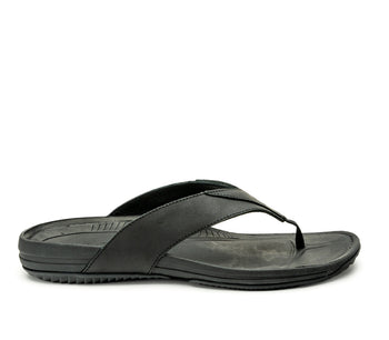 Outside profile details on the KURU Footwear KALA Men's Sandal in JetBlack