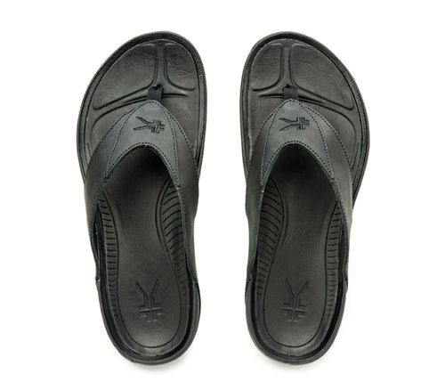 Top view of KURU Footwear KALA Men's Sandal in JetBlack