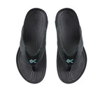 Top view of KURU Footwear KALA Women's Sandal in JetBlack-BlueBreeze