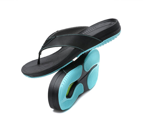 Stacked view of  KURU Footwear KALA Women's Sandal in JetBlack-BlueBreeze