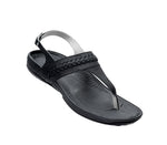 Toe touch view on KURU Footwear LETTI Women's Sandal in JetBlack