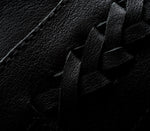Close-up of the material on the KURU Footwear LETTI Women's Sandal in JetBlack