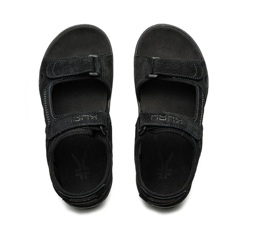 Top view of KURU Footwear TREAD Women's Sandals in JetBlack
