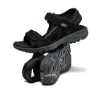 Stacked view of  KURU Footwear TREAD Women's Sandals in JetBlack