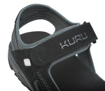 Close-up of the strap on the KURU Footwear TREAD Men's Sandals in JetBlack-EmpireSteel