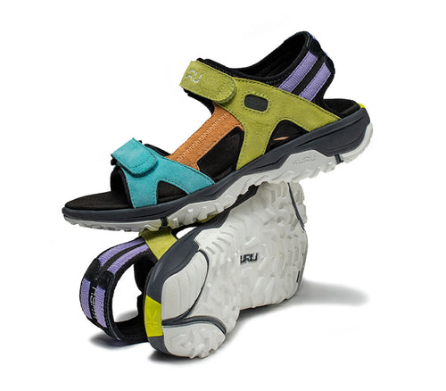 Stacked view of  KURU Footwear TREAD Women's Sandals in Multicolor-JetBlack