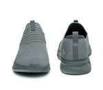 Front and back view on KURU Footwear ATOM Slip-On Men's Sneaker in LeadGray