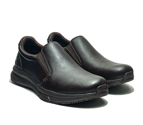 Side by side view of KURU Footwear KIVI WIDE 2 Men's Slip-on Shoe in Espresso Brown