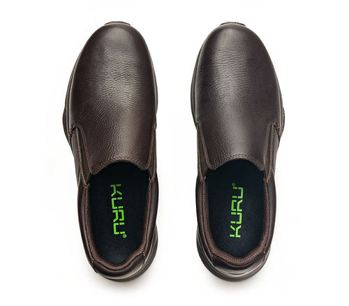 Top view of KURU Footwear KIVI WIDE 2 Men's Slip-on Shoe in Espresso Brown