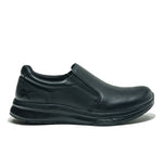 Outside profile details on the KURU Footwear KIVI 2 Women's Slip-on Shoe in Jet Black
