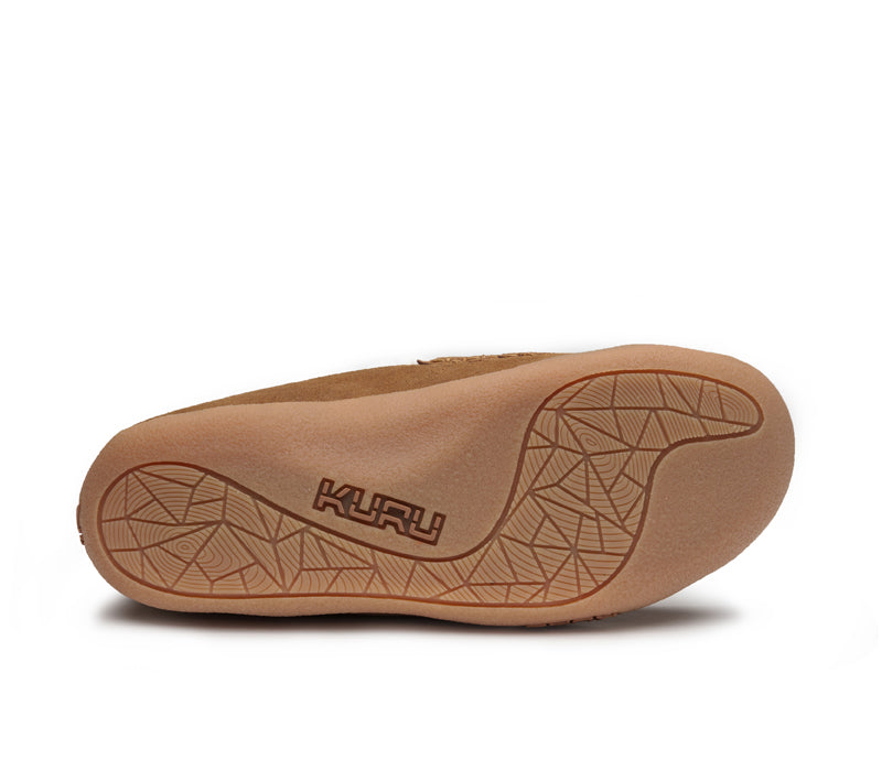 Detail of the sole pattern on the KURU Footwear LOFT Women's Slipper in Chestnut-Gum