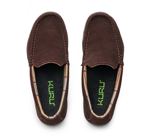Top view of KURU Footwear LOFT Men's Slipper in JavaBrown
