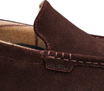 Close-up of the material on the KURU Footwear LOFT Men's Slipper in JavaBrown