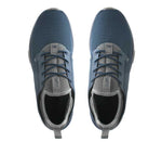 Top view of KURU Footwear ATOM Men's Athletic Sneaker in Indigo-White-Basalt