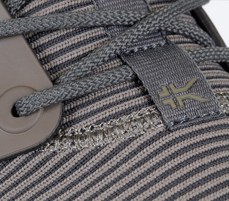 Close-up of the material on the KURU Footwear ATOM Men's Athletic Sneaker in MountainSage-White-SmokeGray