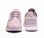 Front and back view on KURU Footwear ATOM Women's Athletic Sneaker in PinkSorbet-Lilac