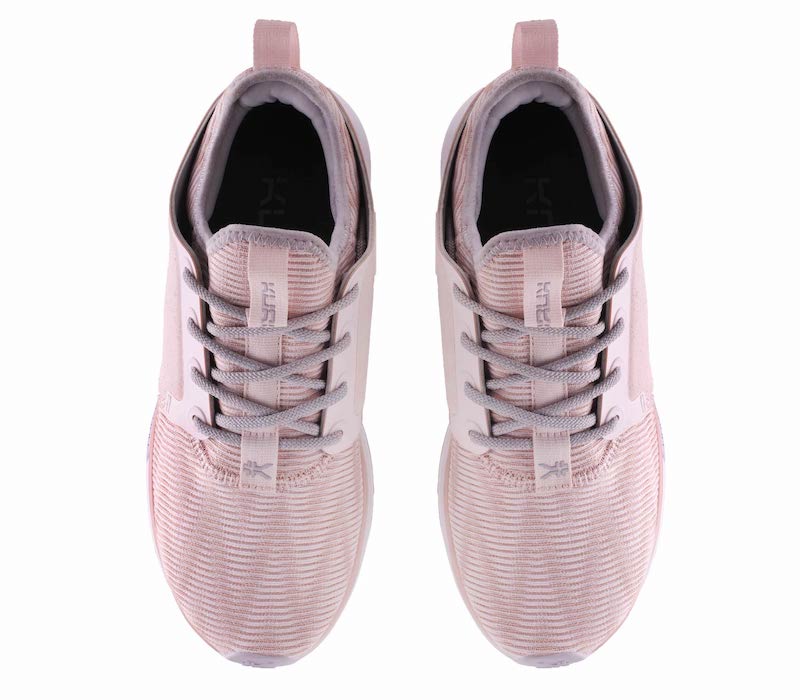 Top view of KURU Footwear ATOM Women's Athletic Sneaker in PinkSorbet-Lilac