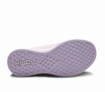 Detail of the sole pattern on the KURU Footwear ATOM Women's Athletic Sneaker in PinkSorbet-Lilac