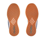 Detail of the sole pattern on the KURU Footwear ATOM Women's Athletic Sneaker in TidalWave-White-OasisBlue