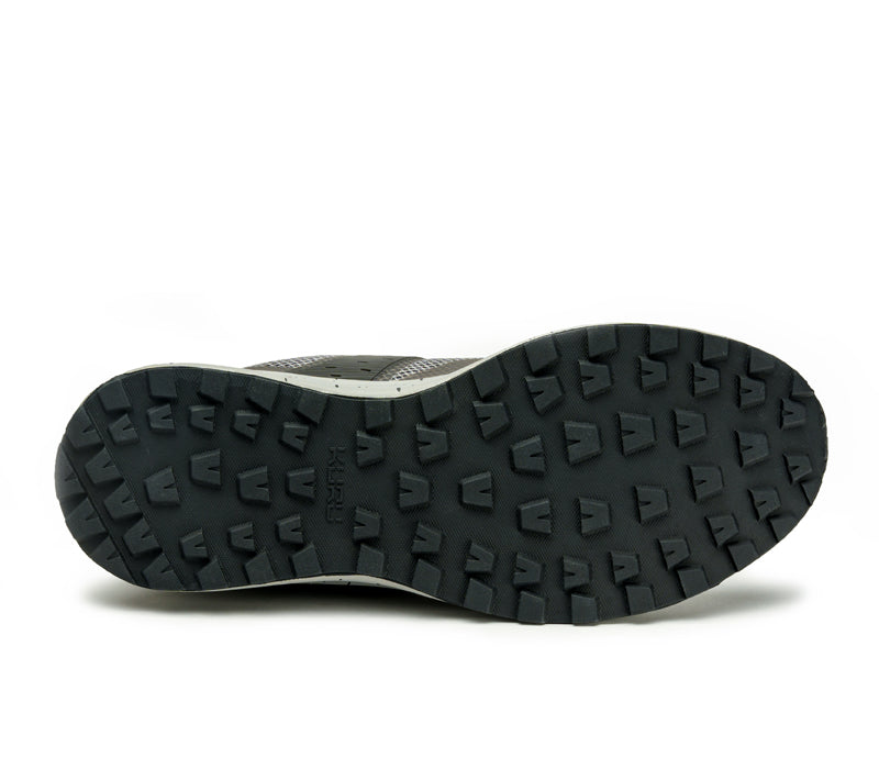 Detail of the sole pattern on the KURU Footwear ATOM Trail Men's Sneaker in LeadGray-OrangeSpice