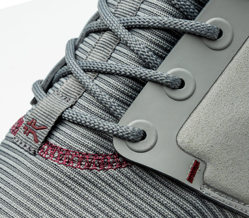 Close-up of the material on the KURU Footwear ATOM WIDE Men's Athletic Sneaker in StormGray-Black