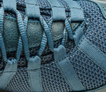 Close-up of the material on the KURU Footwear CHICANE Women's Trail Hiking Shoe in MountainBlue-DuskBlue