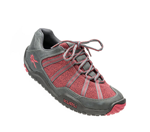 Toe touch view on KURU Footwear CHICANE Women's Trail Hiking Shoe in SlateGray-RosePink