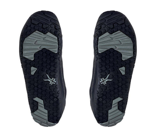 Detail of the sole pattern on the KURU Footwear CHICANE Men's Trail Hiking Shoe in SmokestackBlack