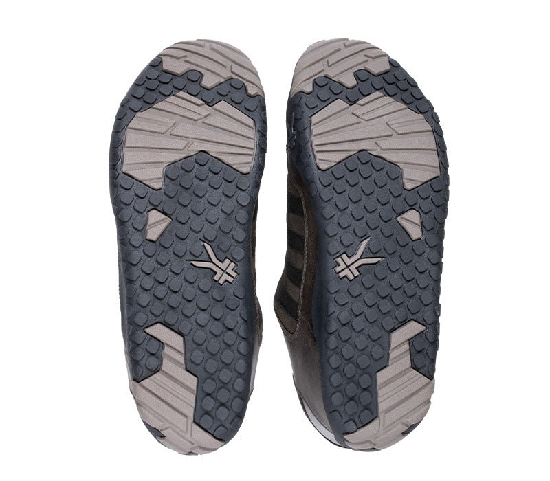 Detail of the sole pattern on the KURU Footwear CHICANE Men's Trail Hiking Shoe in WoodstockBrown-Black