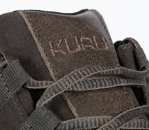 Close-up of the material on the KURU Footwear CHICANE Men's Trail Hiking Shoe in WoodstockBrown-Black