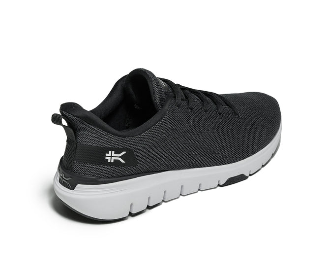 Rear view profile with detailed shot of the KURU Footwear FLEX Via sneaker