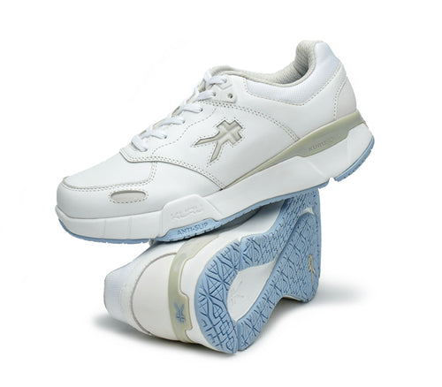 Stacked view of  KURU Footwear KINETIC 2 Women's Anti-Slip Sneaker in BrightWhite-BlueFog
